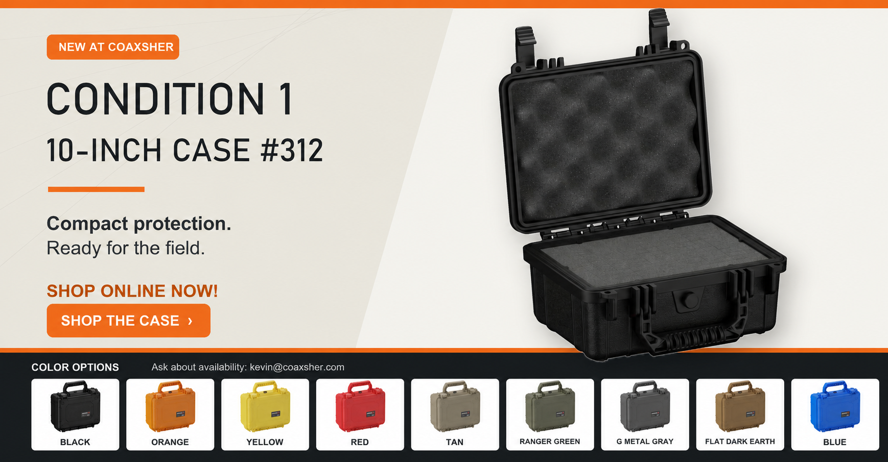 Condition 1 10-inch Case 312 shop online now, with nine case color options.